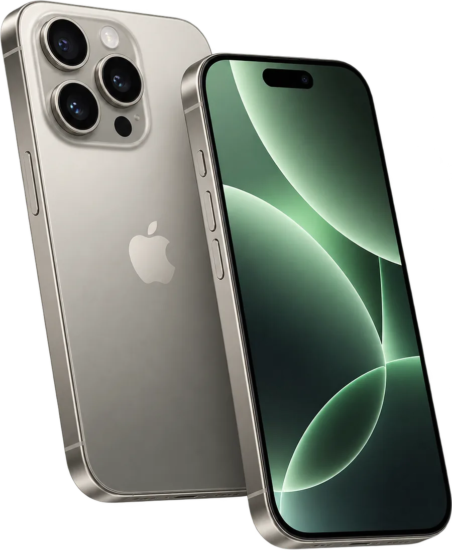 Two iPhones, one showing the back and one the screen